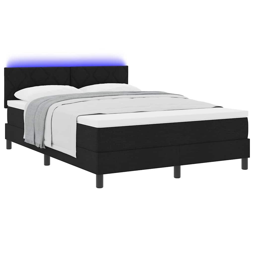 vidaXL Bett Boxspringbett mit Matratze Schwarz günstig online kaufen