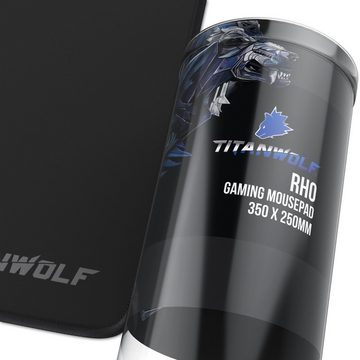 Titanwolf Gaming Mauspad, 350 x 250mm Speed Mousepad, 3mm Höhe, rutschfest, strapazierfähig