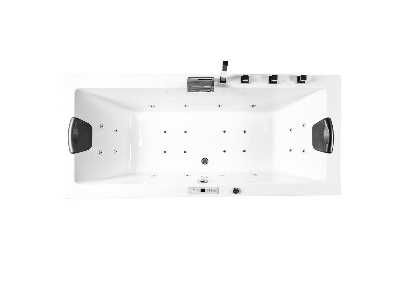 Thumbnail - Basera® Whirlpool-Badewanne CLASSIC Indoor Whirlpool Badewanne Naxos 140 x 75 cm, (Komplett-Set), mit 24 Massagedüsen, W...