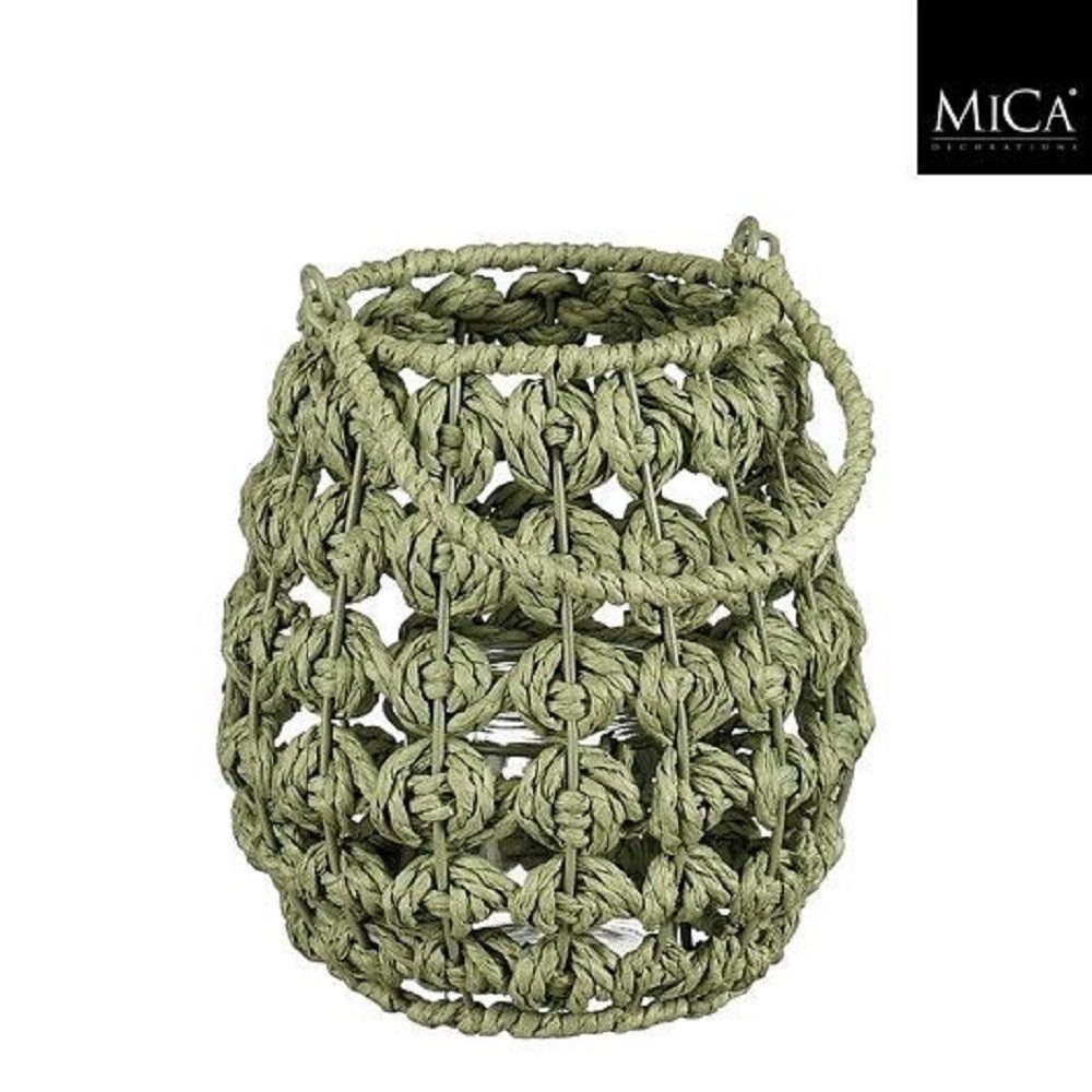 edelman Laterne MICA Laterne Yodi, Grün, 18 cm hoch, 1154324 (1-St)