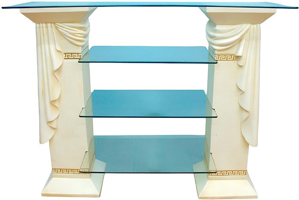 Xlmoebel Regal Medusa Vitrine aus Glas und Holz mit Stauraum und Regalböden, 1-tlg., Hergestellt in Europa