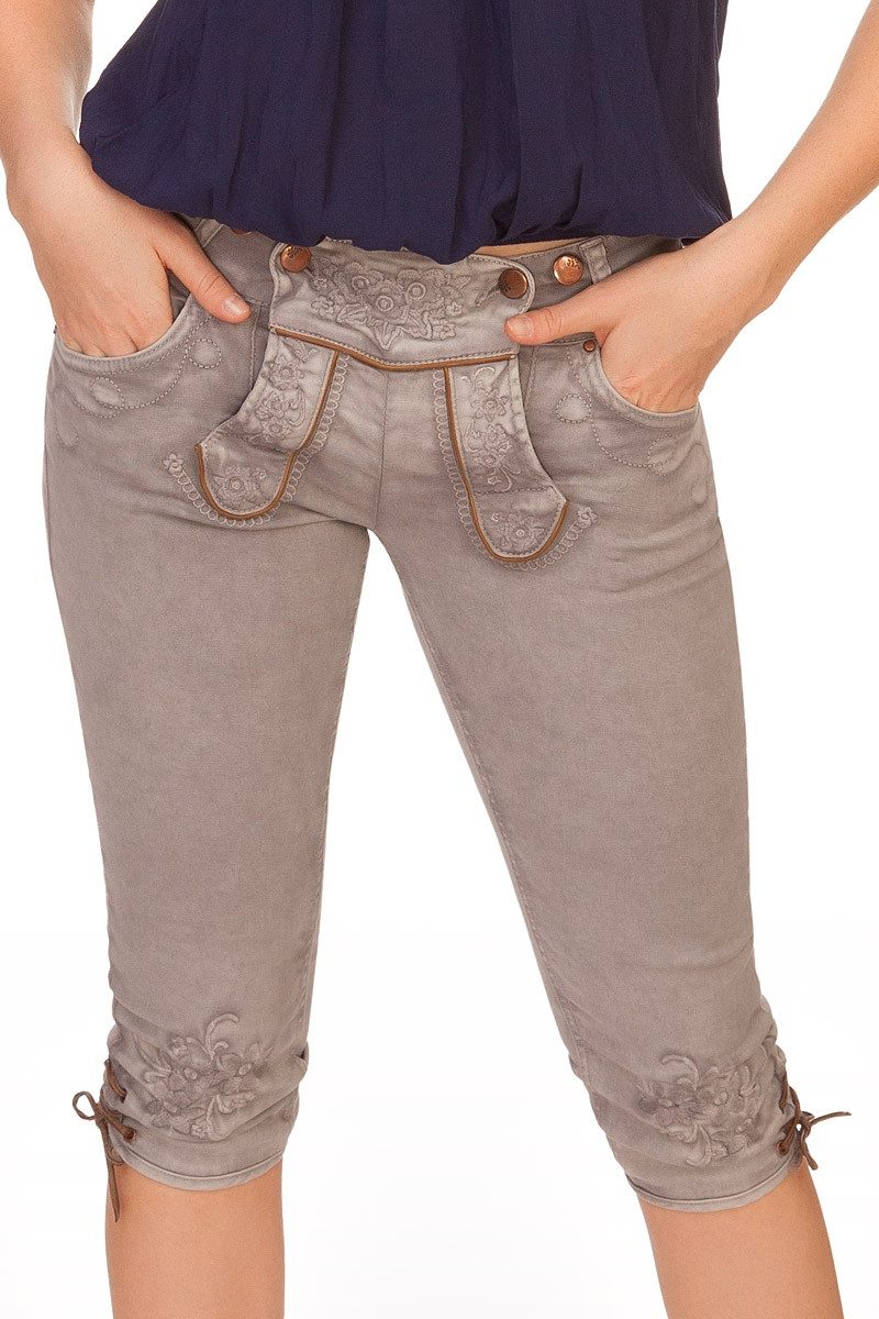 Hangowear Trachtenjeans Trachtenjeans Damen - OVIDA KB - schwarz, hellgrau