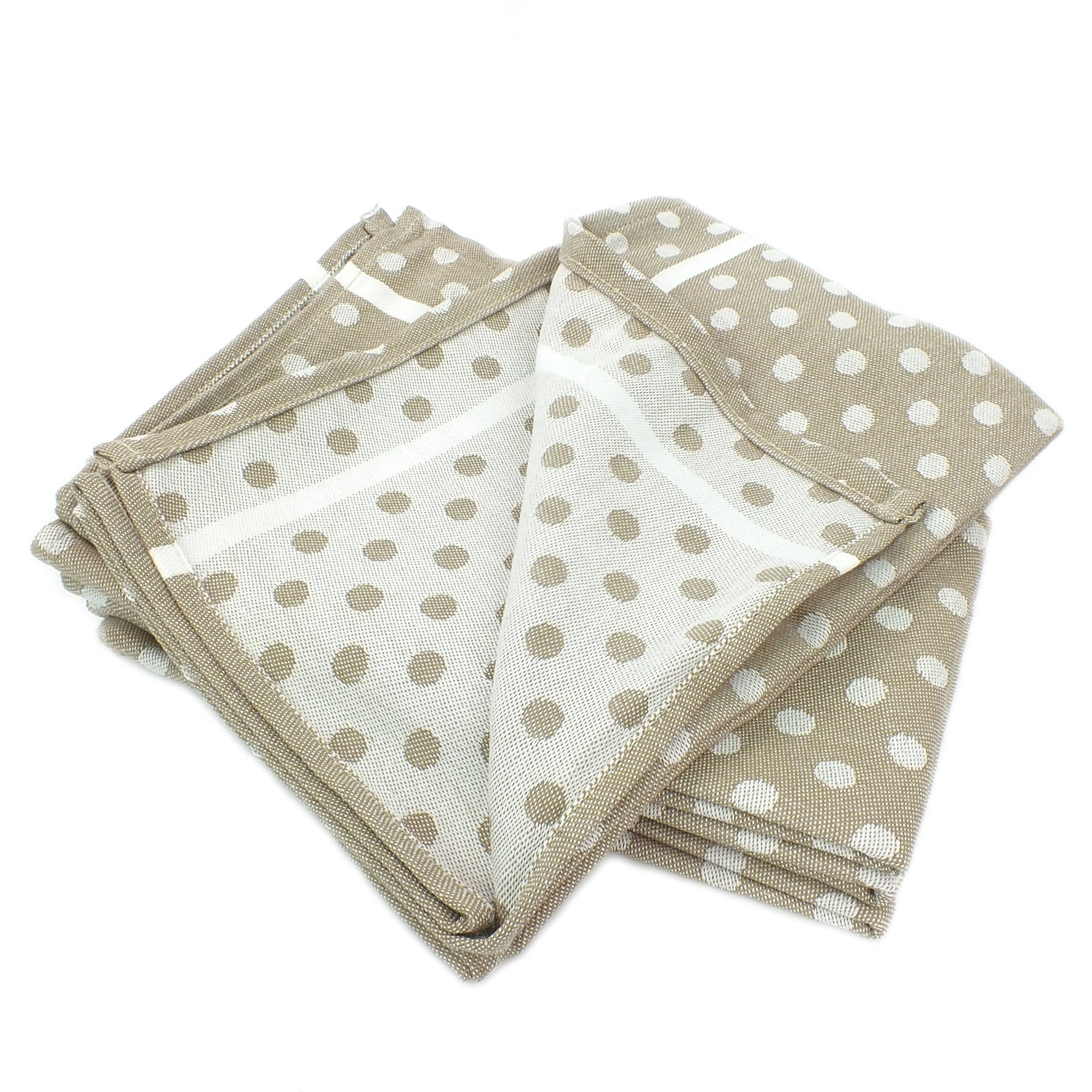 Lasa Home Geschirrtuch Dots, (Set, 4-tlg), 4er Pack Geschirrtücher (4 Stück), ca. 50 x 70 cm, Baumwolle