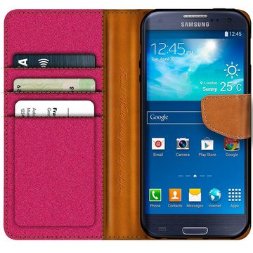 CoolGadget Handyhülle Denim Schutzhülle Flip Case für Samsung Galaxy S3 Mini 4 Zoll, Book Cover Handy Tasche Hülle für Samsung S3 Mini Klapphülle
