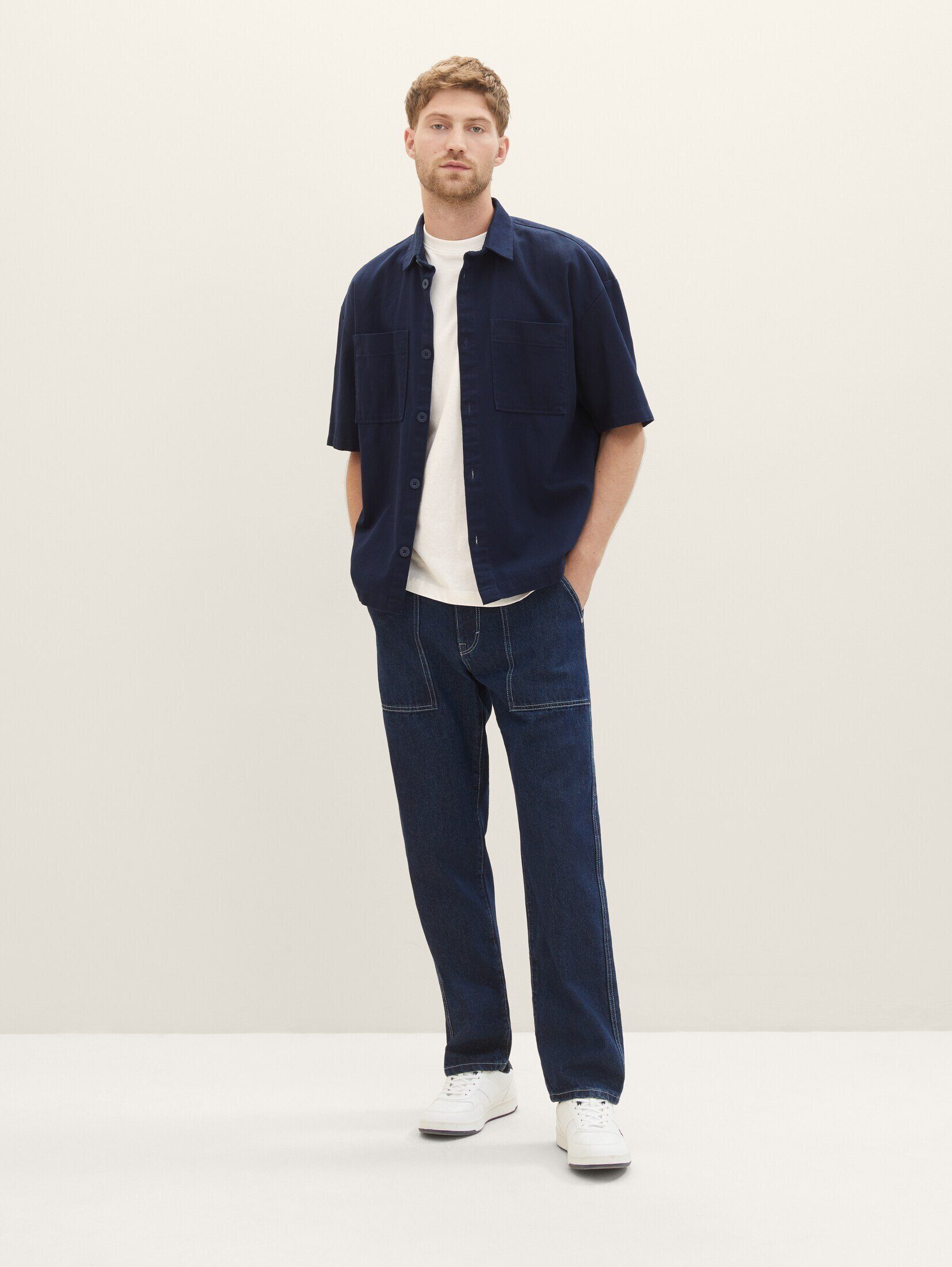 Straight Comfort Jeans Straight-Jeans TAILOR recycelter TOM mit Baumwolle