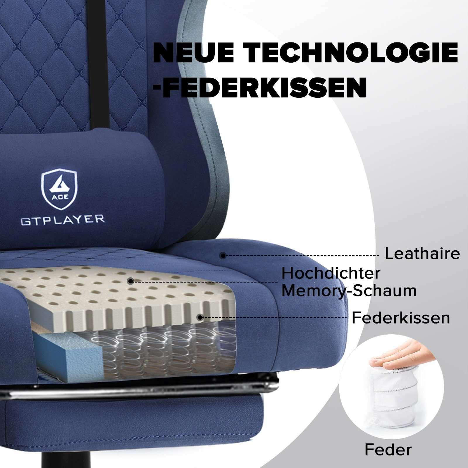 GTPLAYER Gaming-Stuhl Ergonomischer Gaming Sessel Schreibtischstuhl günstig online kaufen