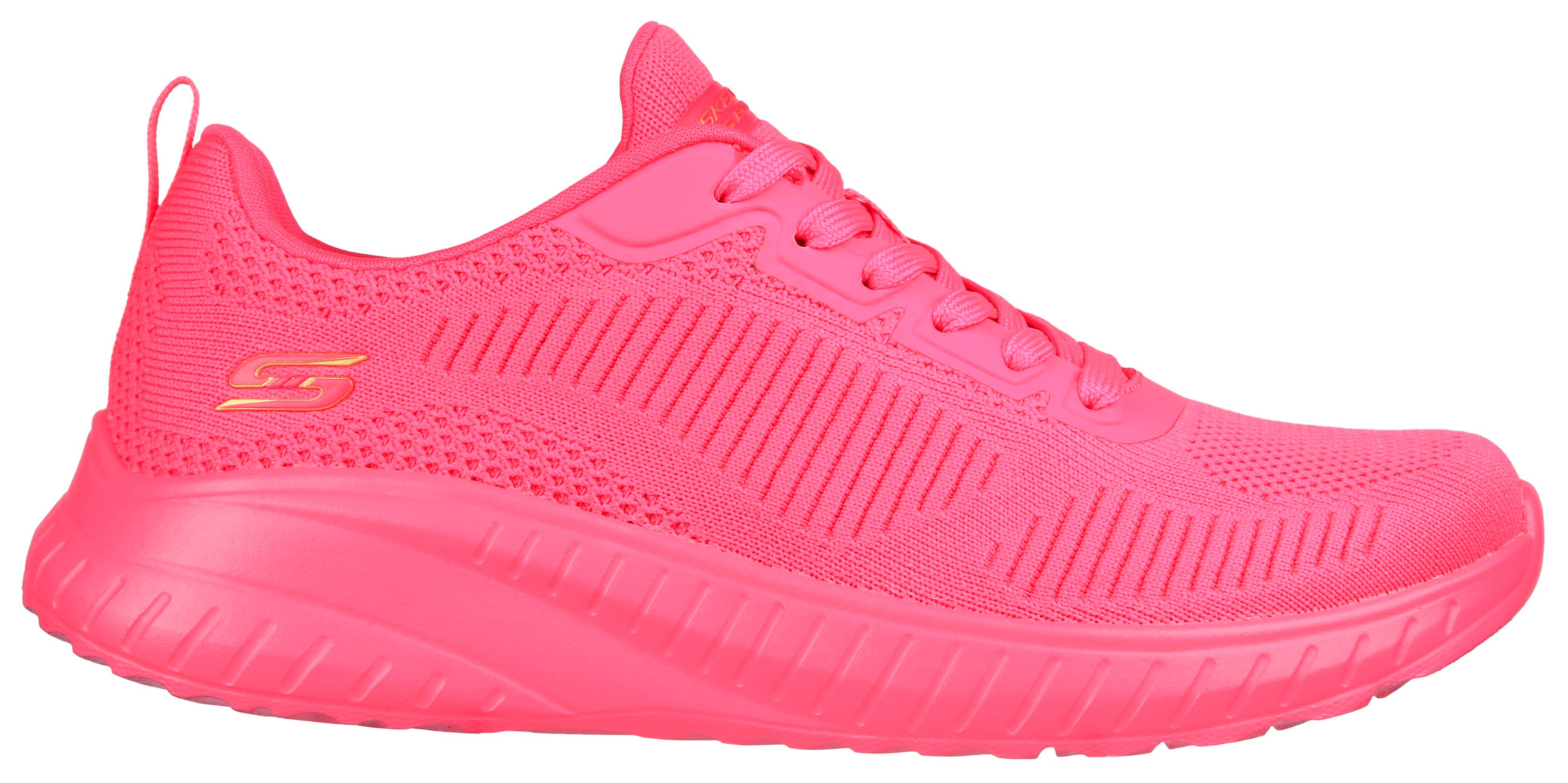 Skechers BOBS SQUAD CHAOS-COOL RYTHMS Sneaker, Knitwear-Sneaker, Schnürschuh in veganer Verarbeitung