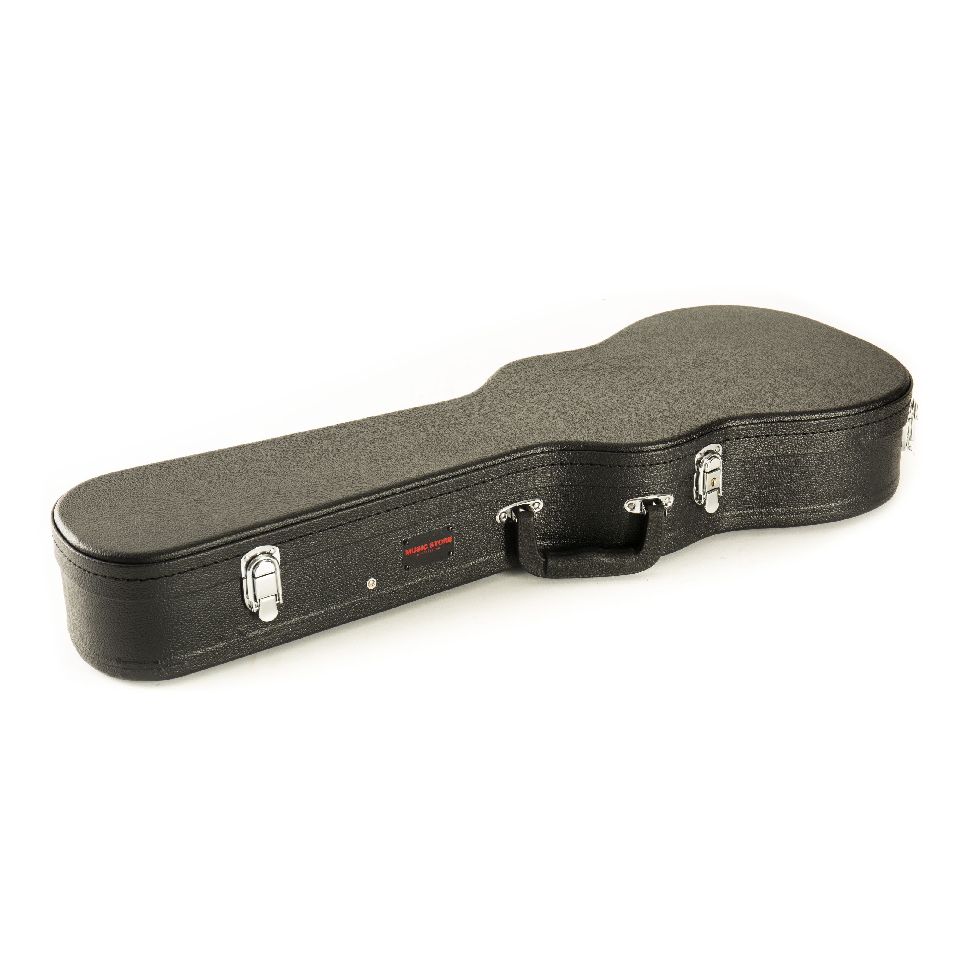 MUSIC STORE Ukulelen-Koffer, Baritone Ukulele Case, Schwarzer Tolex-Bezug, Gepolstertes