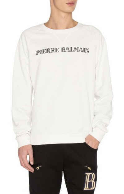 Balmain Sweatshirt Pierre Balmain Iconic LOGO weiß