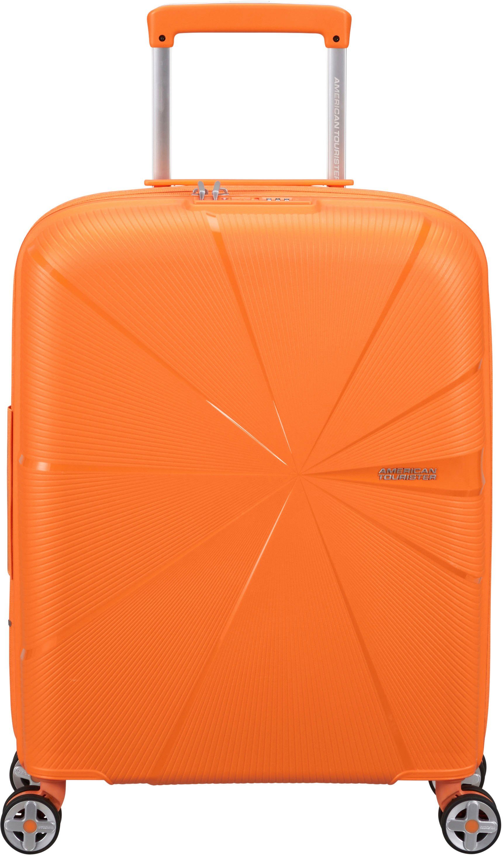 American Tourister® Hartschalen-Trolley Starvibe, papaya, 55 recyceltes mit cm, enthält 4 Volumenerweiterung; Rollen, Material