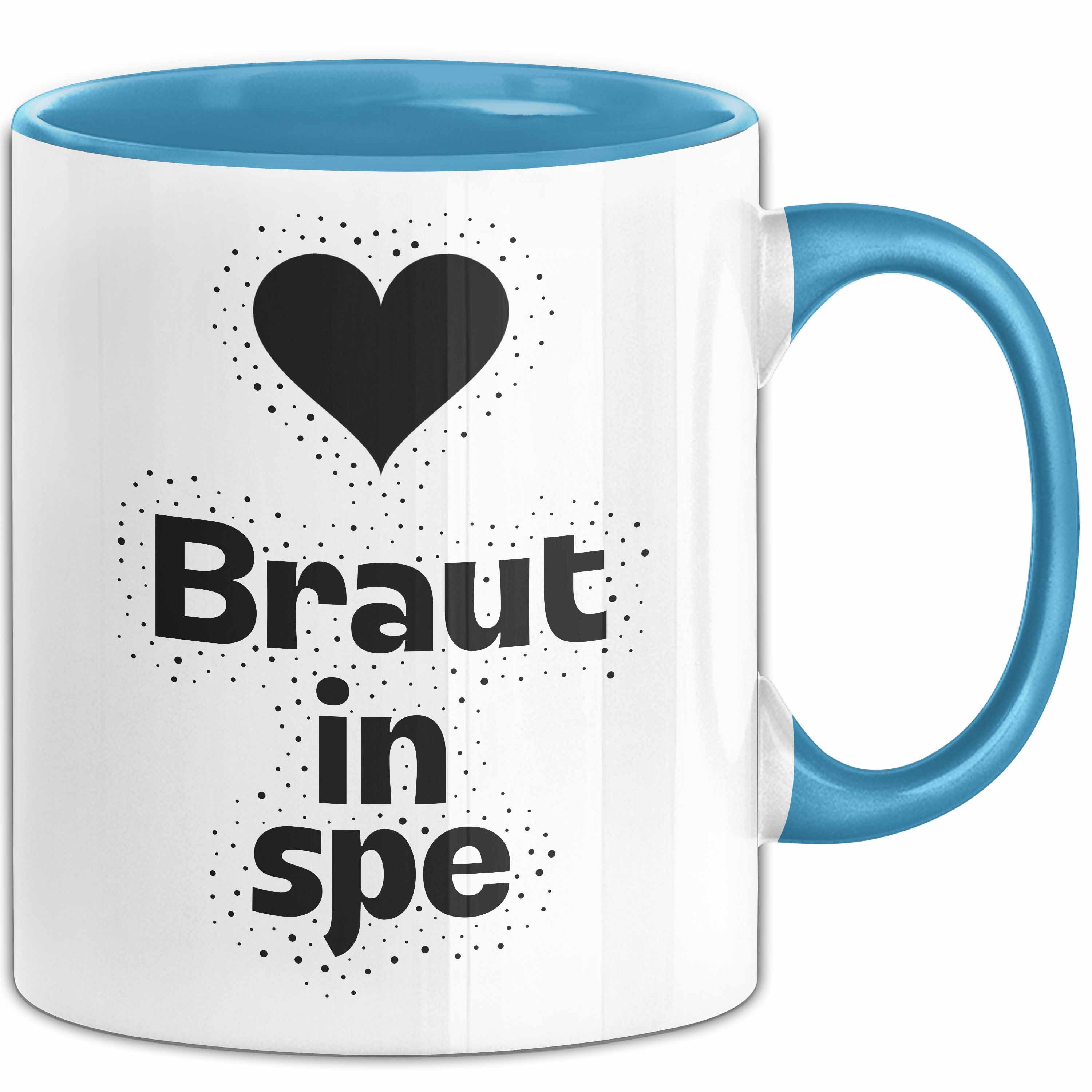 Trendation Tasse Braut in spe Tasse mit Spruch Geschenk Brautpaar, Keramik
