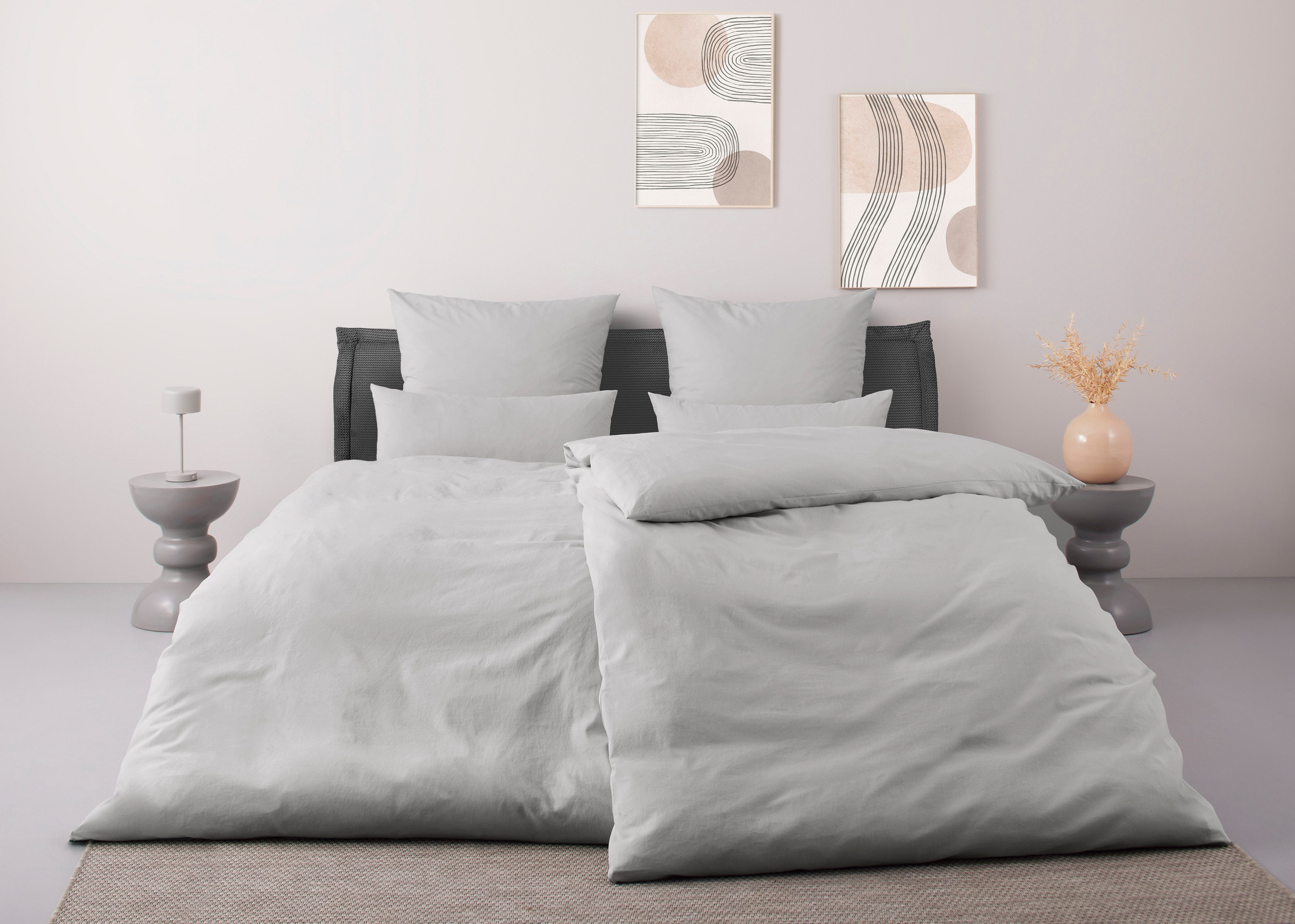 OTTO home Bettwäsche Luisa, Baumwoll-Leinen Mix, 2 teilig, 4 Qualitäten für dein perfektes Schlafgefühl (von Komfort bis Premium)