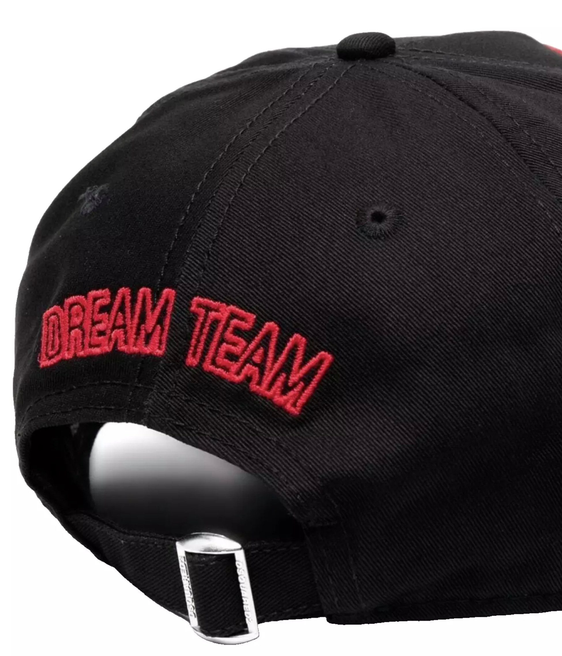 Dsquared2 Baseball Cap Basebalkappe Multi Logo Baseballcap Kappe Schwarz Streetwear trifft auf Luxusmode-ideal für Individualisten.