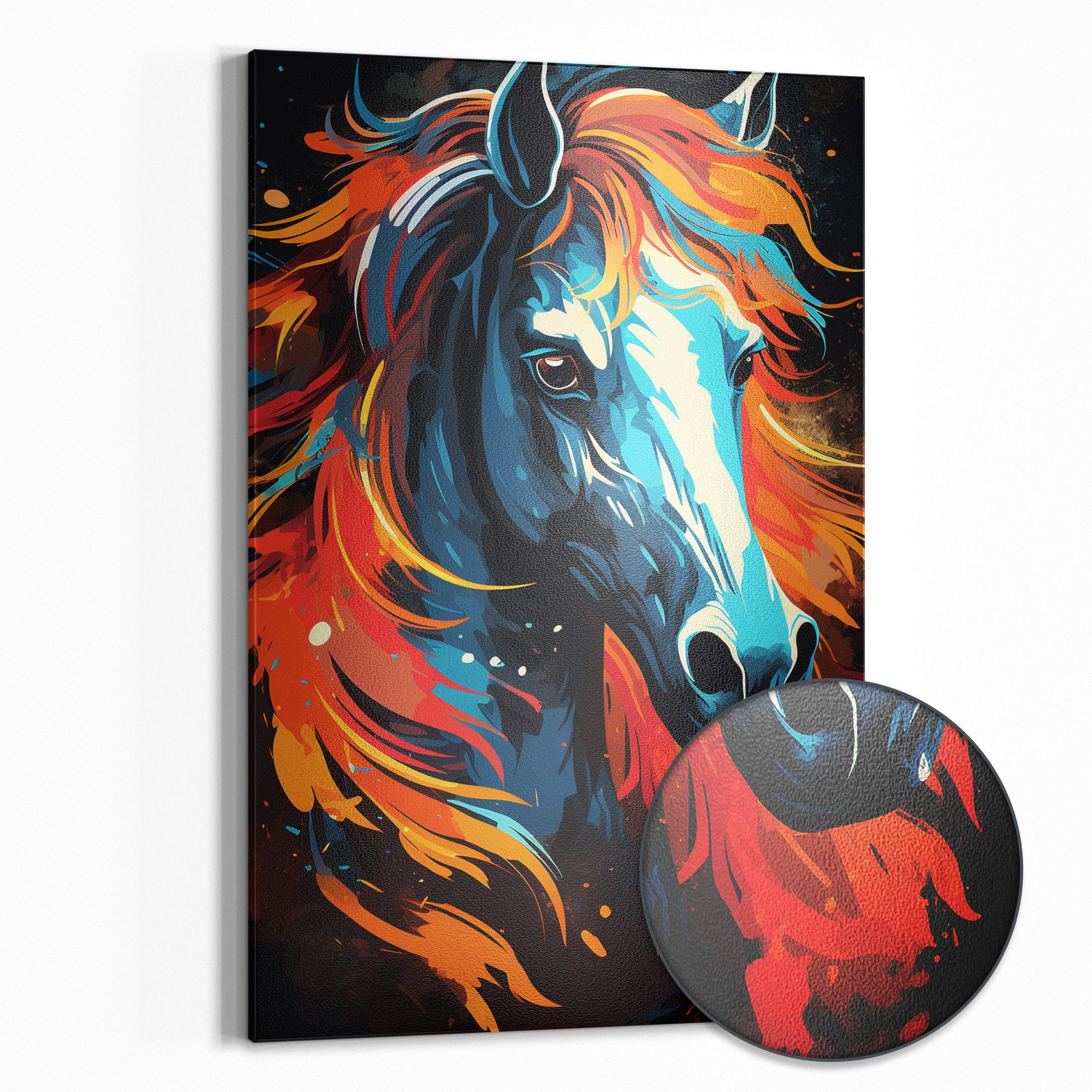Magnettafel 'Feuriges Pferd'
