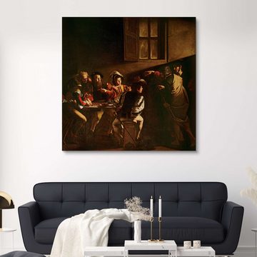 Posterlounge Holzbild Michelangelo Merisi (Caravaggio), Die Berufung des Matthäus, Malerei