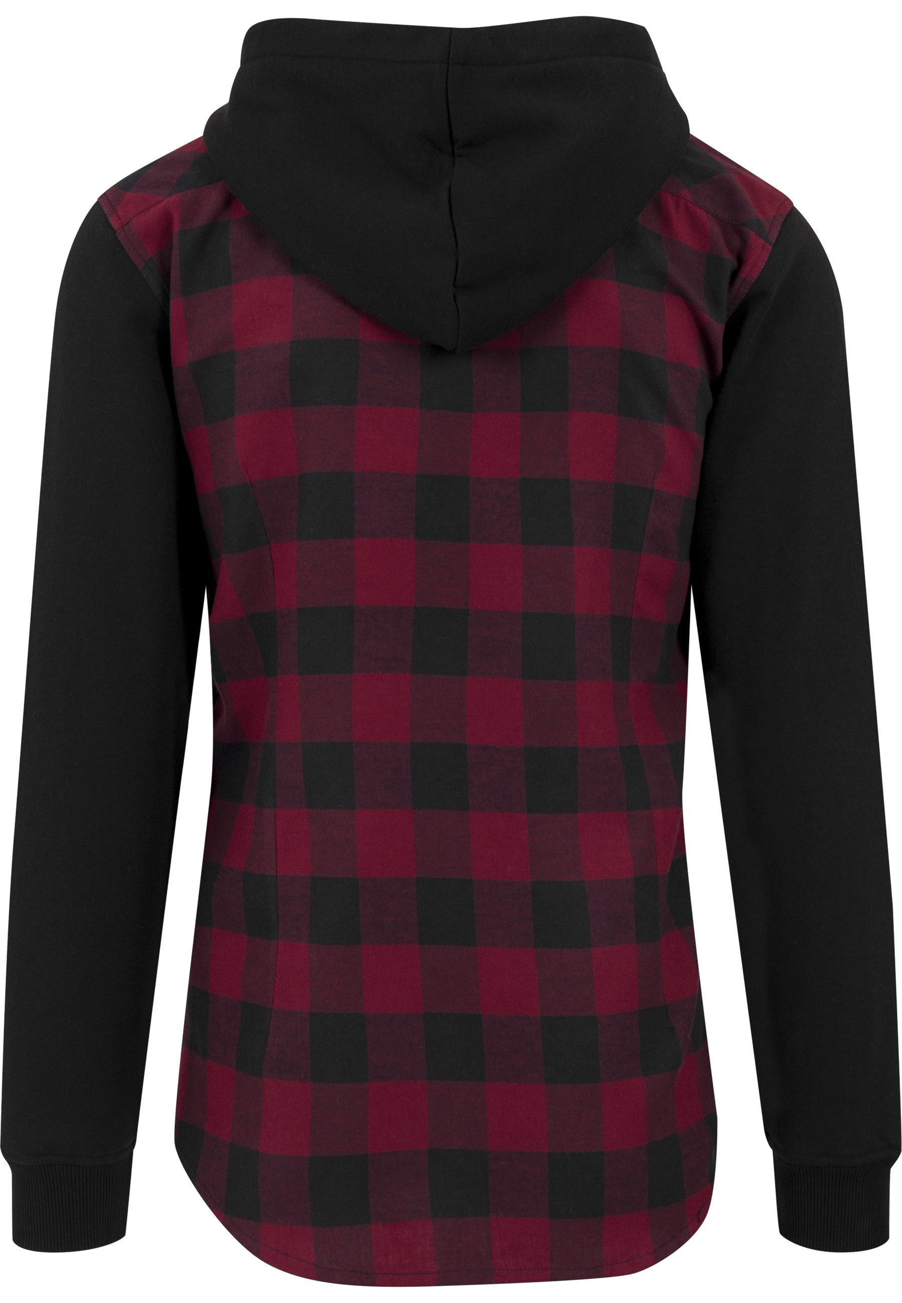 URBAN CLASSICS Langarm-Poloshirt Urban Classics Herren Hooded Checked Flanell Sweat Sleeve Shirt (1-tlg)