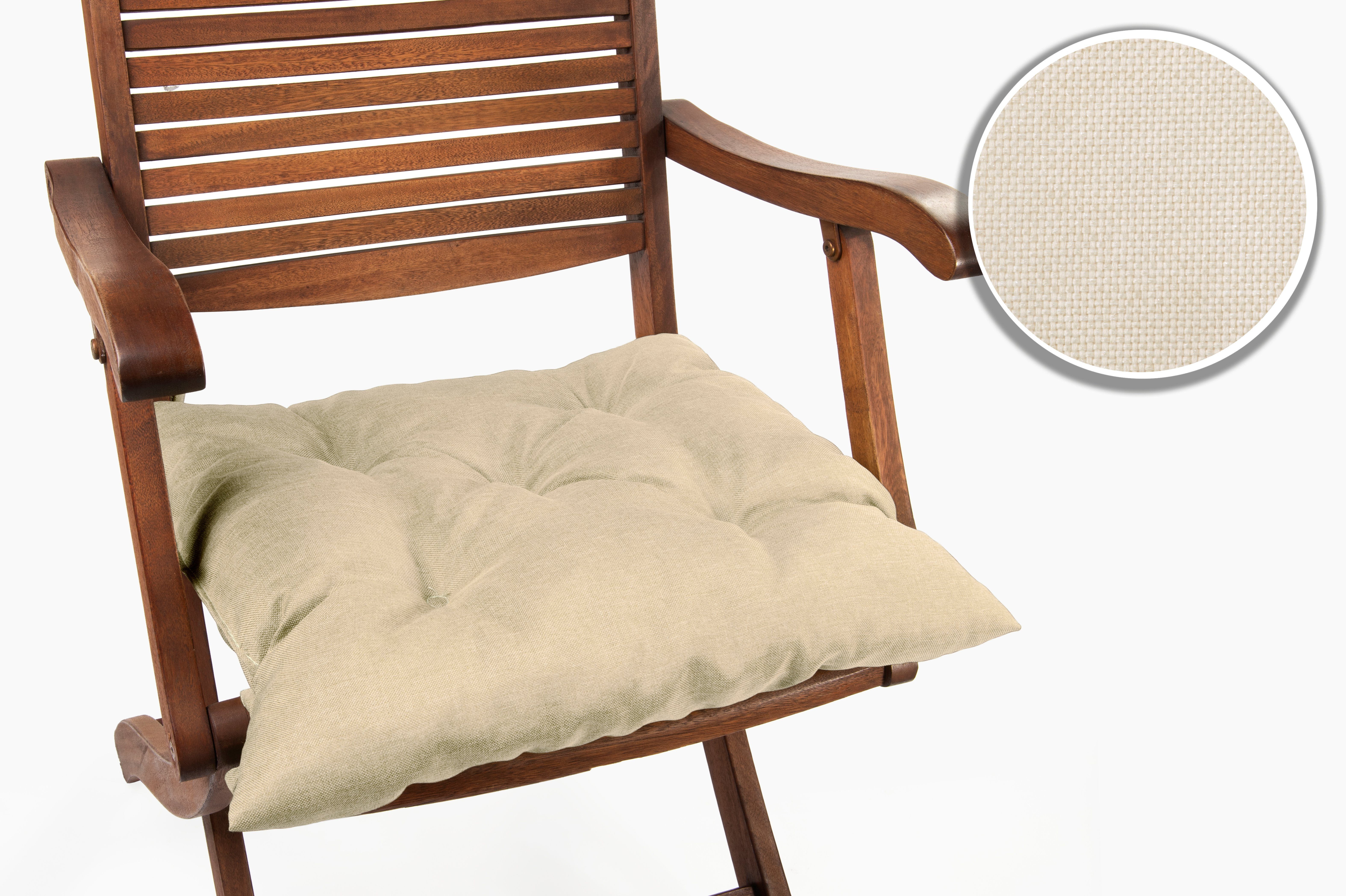 sunnypillow Bankauflage Bankauflage Stuhlkissen viele Farben und Größen zur Auswahl, 40 x 40 cm cremefarben