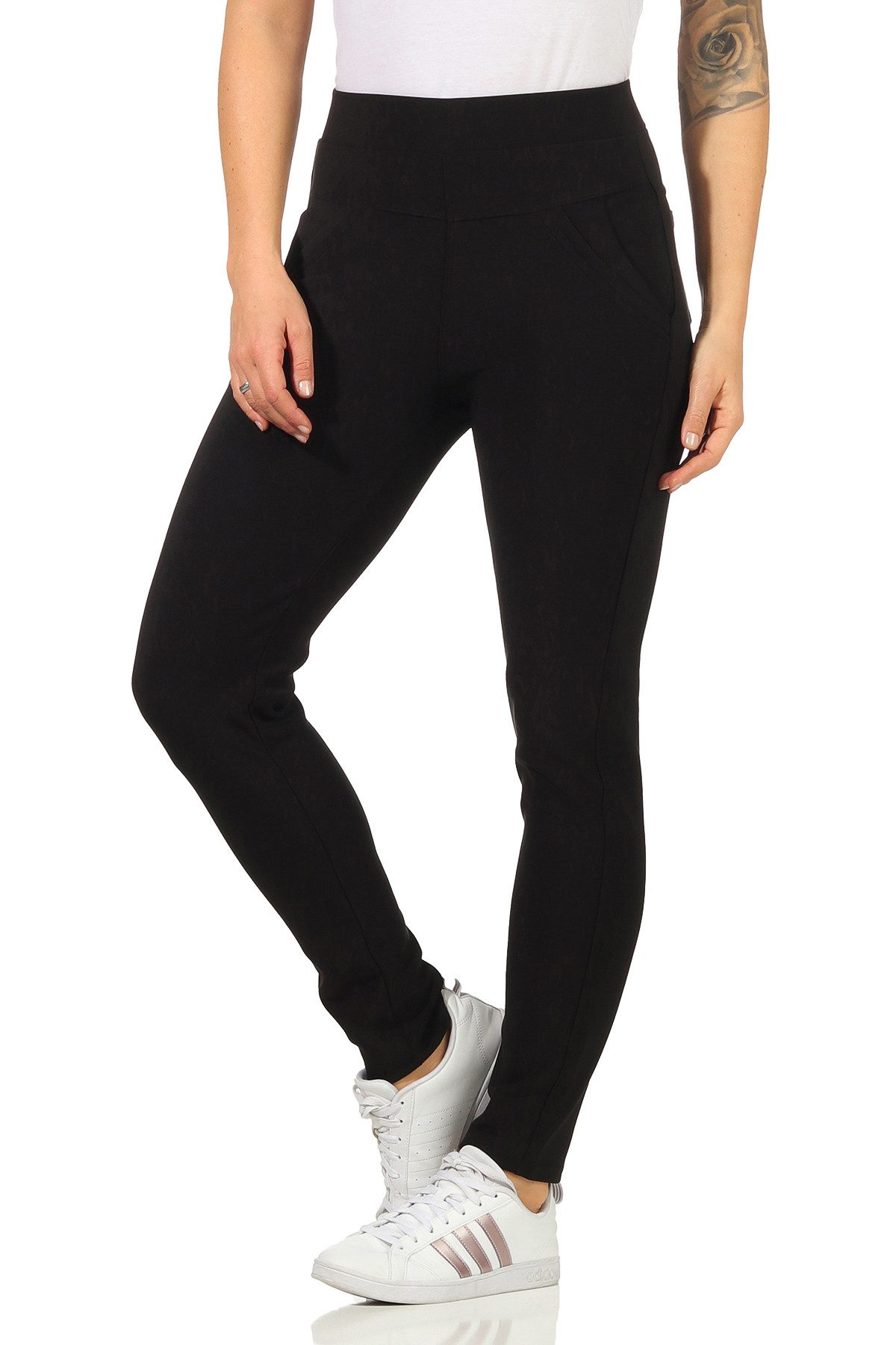 Schlupfhose Damen Hose Stretch Leggings Schlupfhose