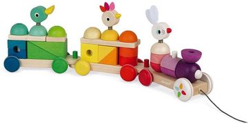 Kaloo Spielzeug-Eisenbahn Zigolos Nachziehzug Hase, Huhn und Ente groß, FSC®- schützt Wald - weltweit