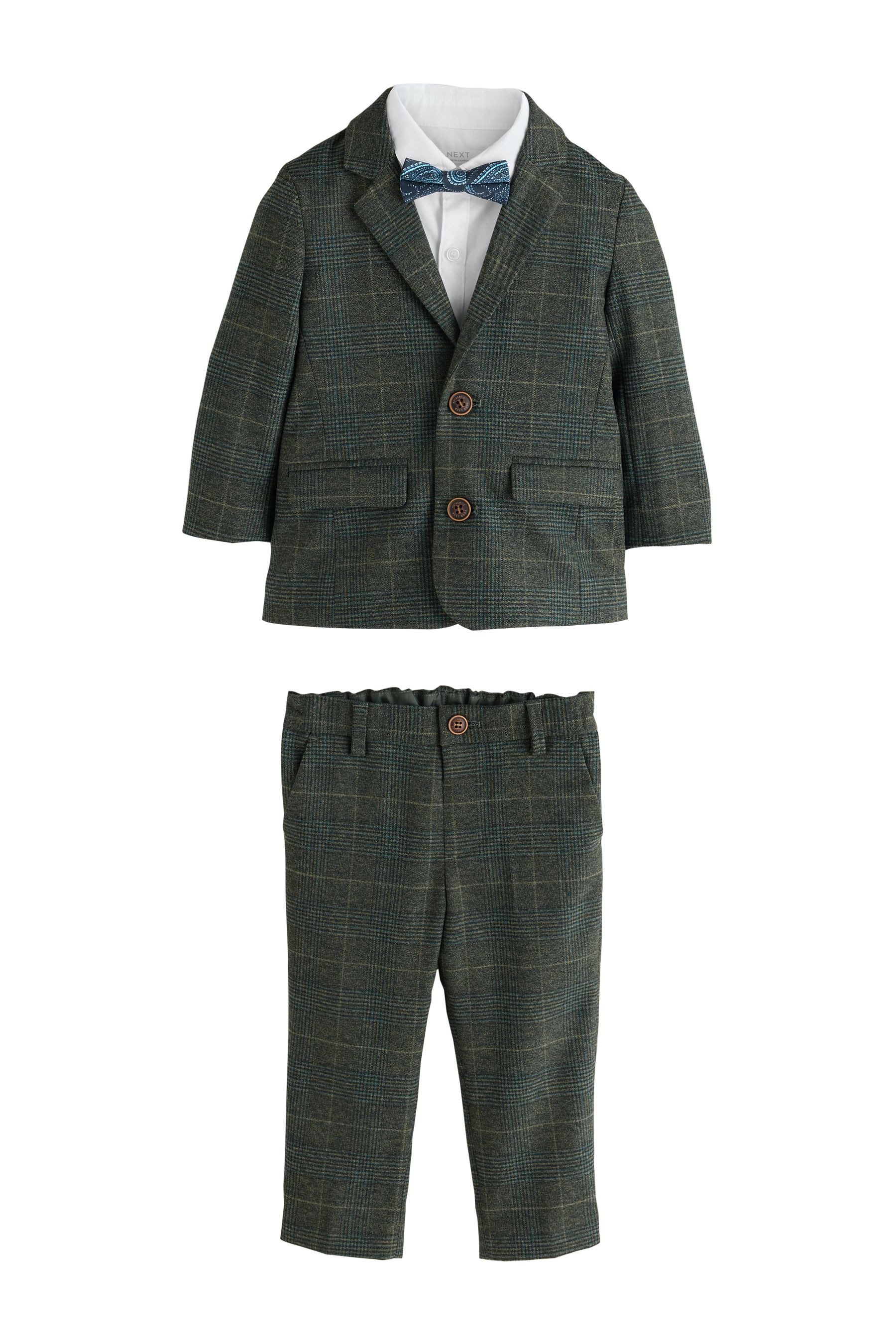 Next Kinderanzug Jacke, Hemd, Hose und Fliege aus Samt im Set (4-tlg)