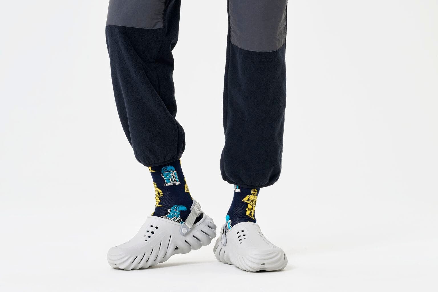 Happy Socks Socken Tagessocke Crew Star Wars R2-D2 & C-3PO navyblau - 1 Paa günstig online kaufen