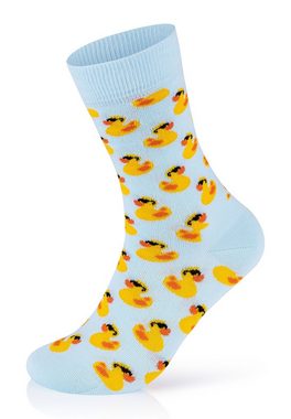 Happy Socks Basicsocken 3-Pack Rubber Duck gekämmte Baumwolle