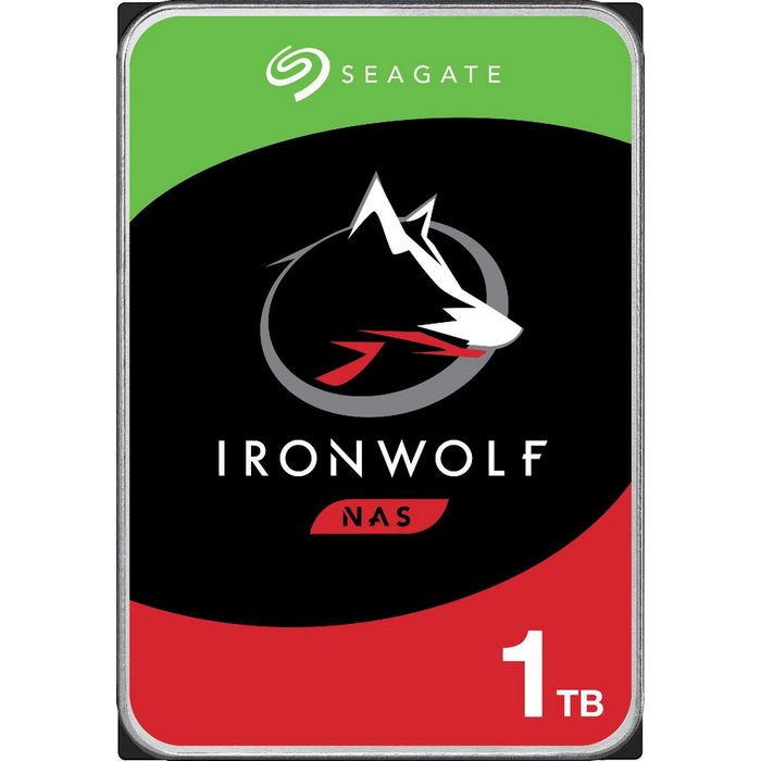 Seagate IronWolf HDD-NAS-Festplatte (1 TB) 3 5" 180 MB/S Lesegeschwindigkeit Bulk inkl. 3 Jahre Rescue Data Recovery Services