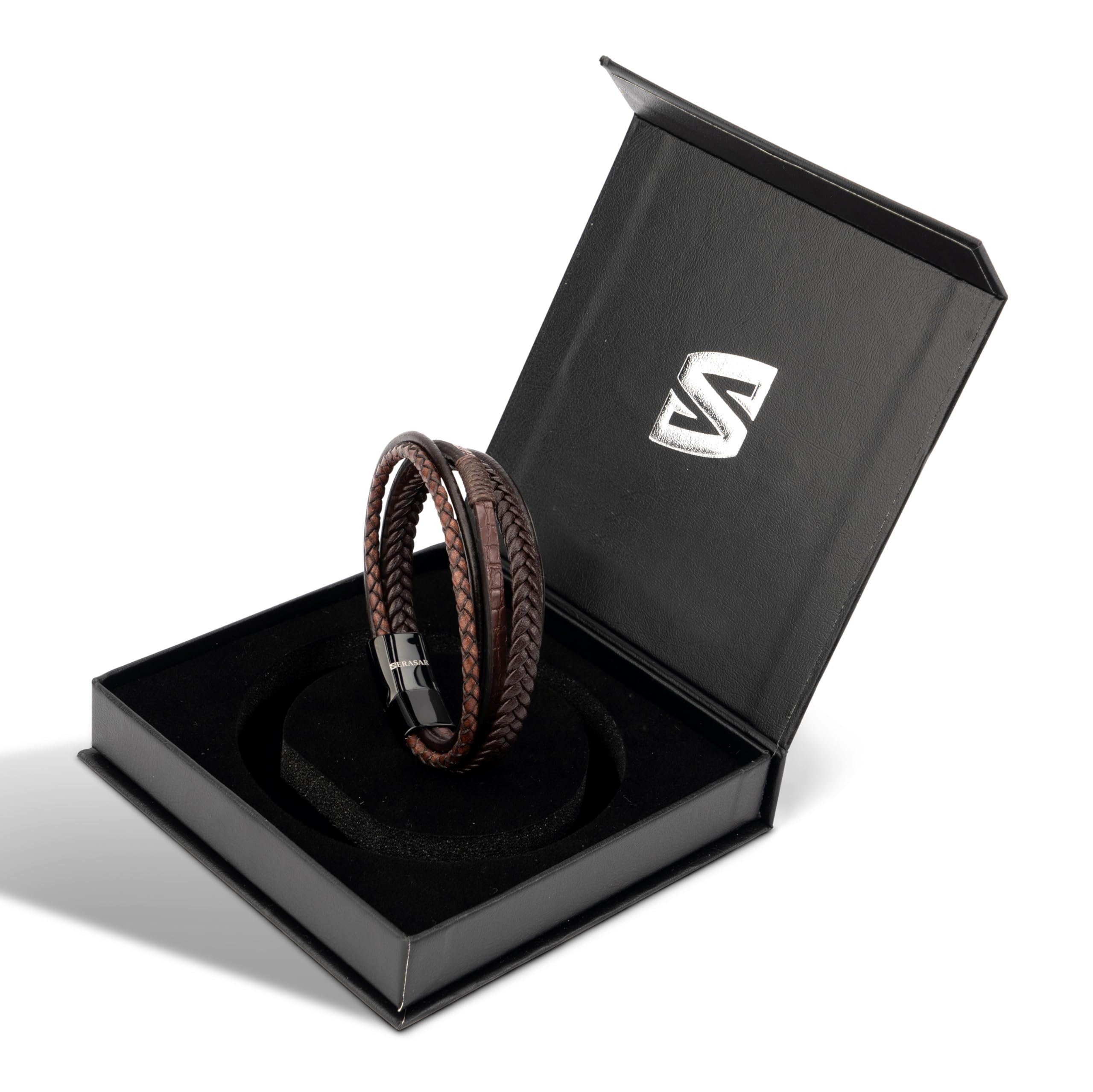 SERASAR Armband Premium-Lederarmband für Herren [Wild] günstig online kaufen