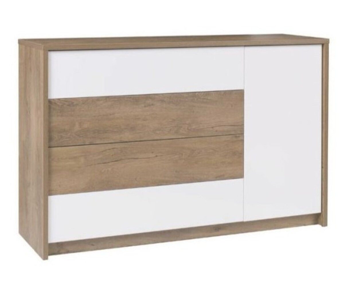 MOEBLO Kommode FINLAND (Sideboard Wohnzimmer Kommode Schlafzimmer Komodenschrank Highboard), -(BxHxT):137x88x41 cm