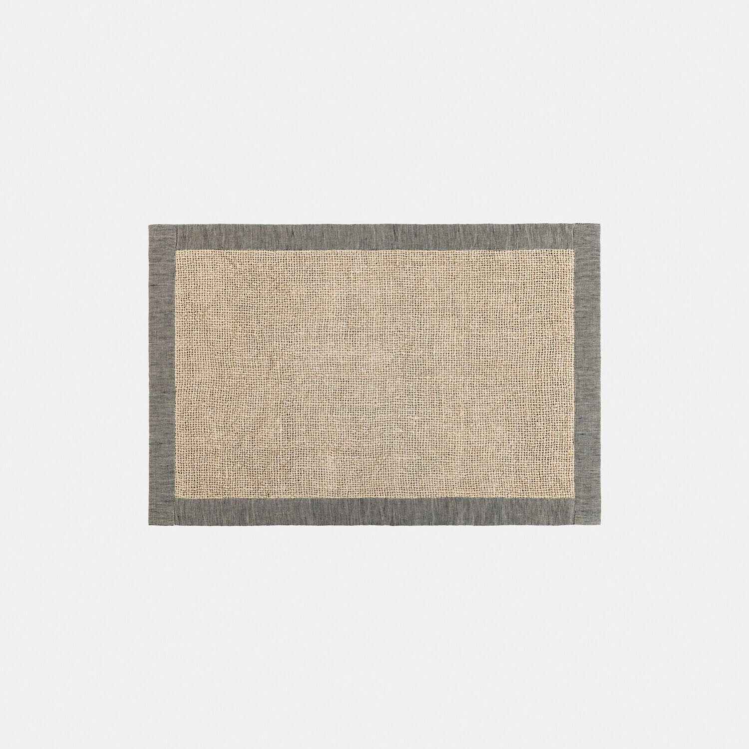 Mirabeau Badematte Badematte Wilder leinen, Höhe 400 mm, 100% Leinen, 100% Leinen, Unterseite: 100% Gummi, Rückseite: Gummi