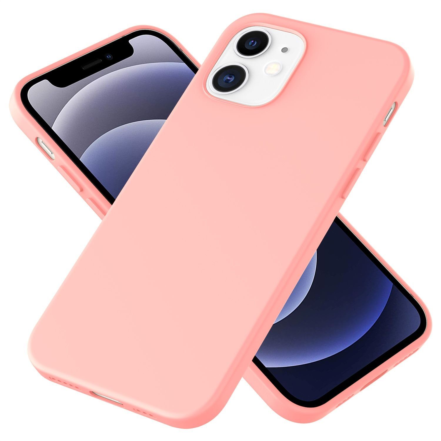 Nalia Smartphone-Hülle Apple iPhone 12 Mini, Silikon Hülle mit stabilem Kern / Schmutzresistent / Innen Mikrofliess