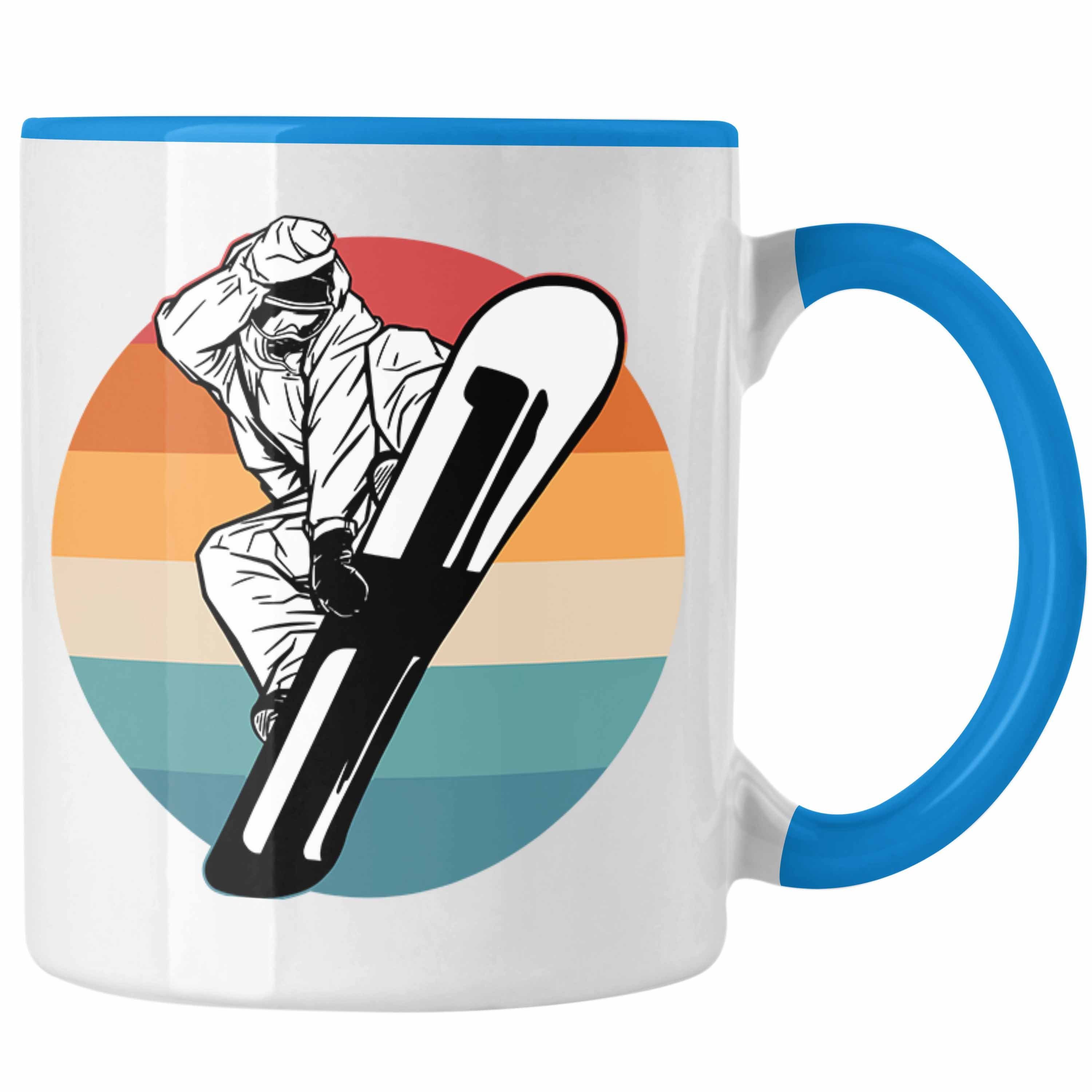 Trendation Tasse Trendation Snowboard Tasse Geschenk Lustige Grafik Retro Snowboardfahrer