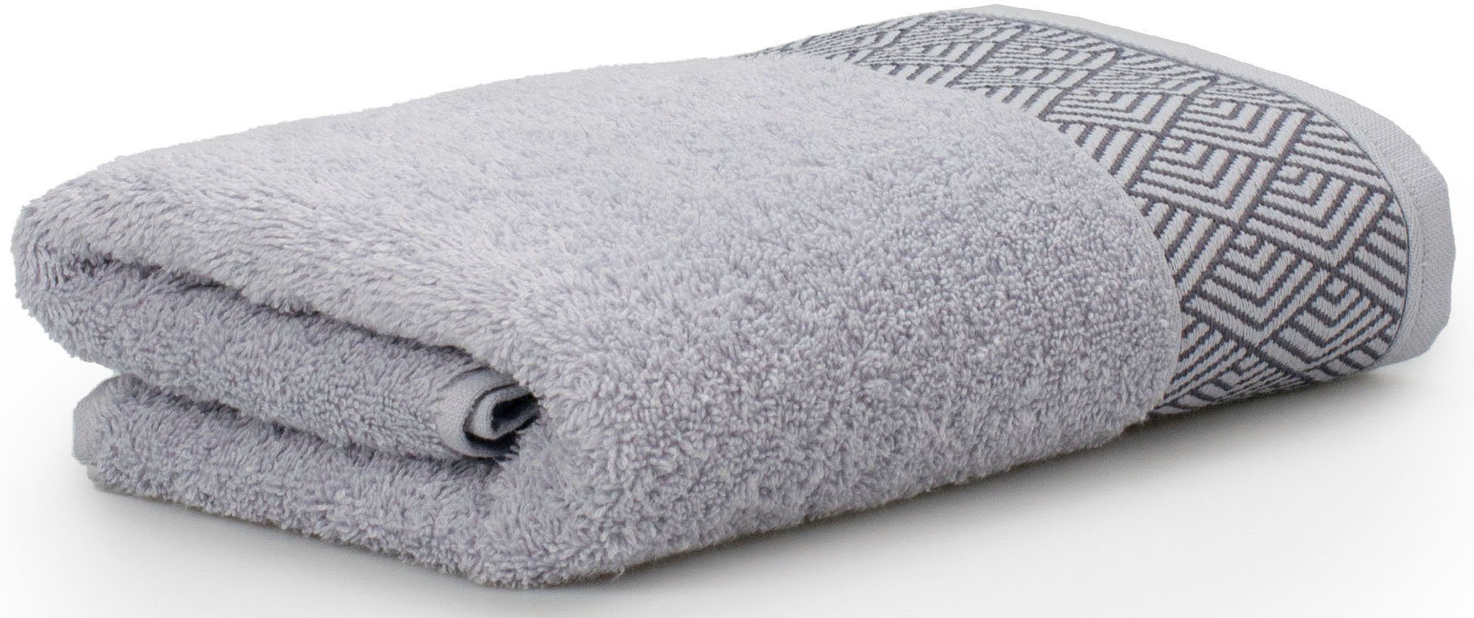 Möve for frottana Handtuch Geometry, Walkfrottier (1-St), pflegeleichte Qualität, Made in Germany