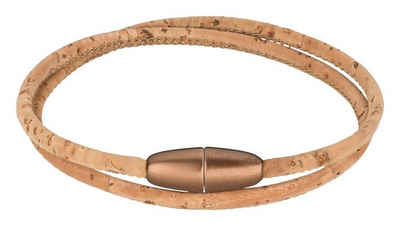 Kork-Deko.de Wickelarmband aus Korkstoff mit Magnetverschluss