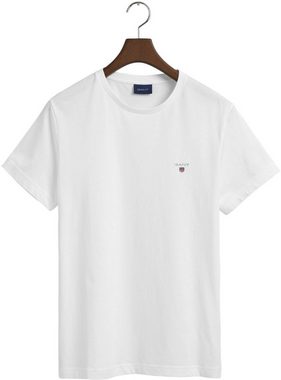 Gant T-Shirt ORIGINAL SS T-SHIRT mit kleiner Kontrast-Logostickerei