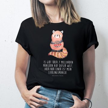 Mr. & Mrs. Panda T-Shirt Roter Panda - Schwarz - Geschenk, Herrn, lustige Sprüche, gute Laune, (1-tlg)