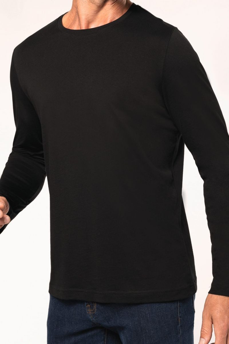 Kariban Langarmshirt Herren Langarmshirt Men's long-sleeved crew neck T-shirt