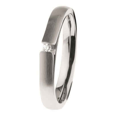 Ernstes Design Fingerring Ernstes Design Ring, matt/poliert, Brill. TW/si W55