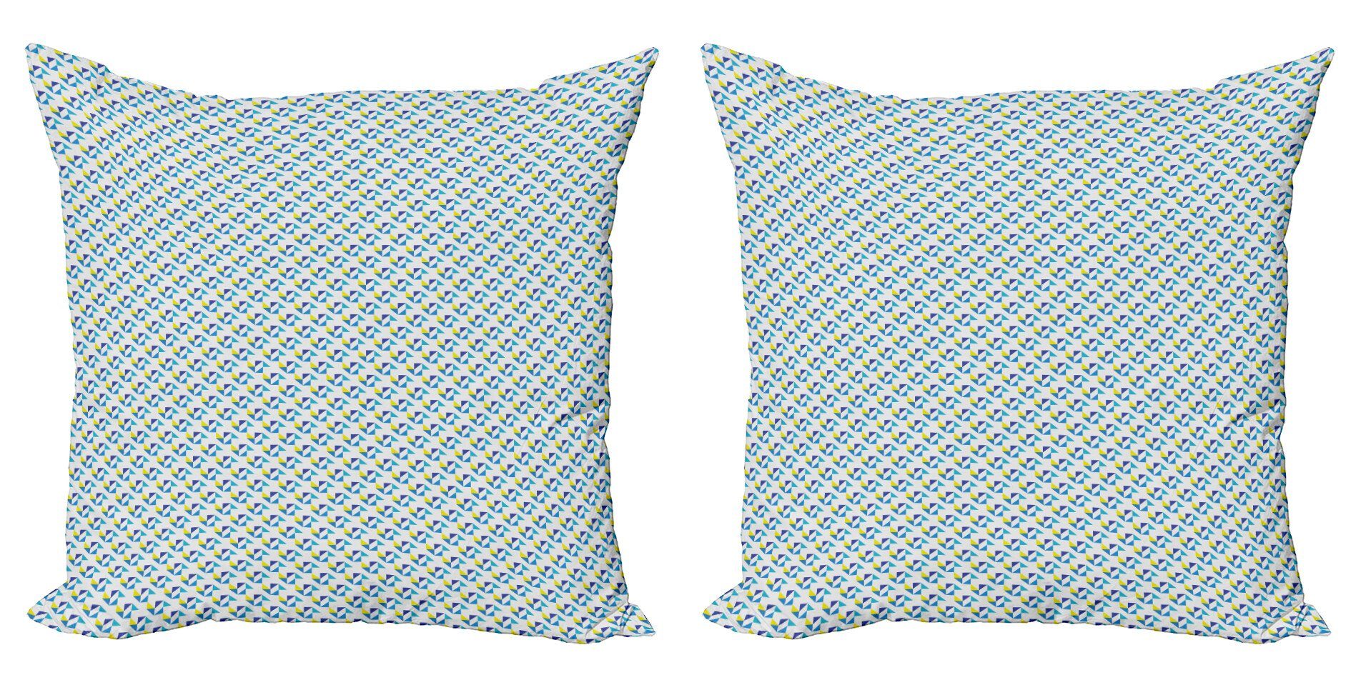 Doppelseitiger Triangles Kunst Motiv (2 mit Abakuhaus Modern Geometrisch Stück), Accent Digitaldruck, Kissenbezüge