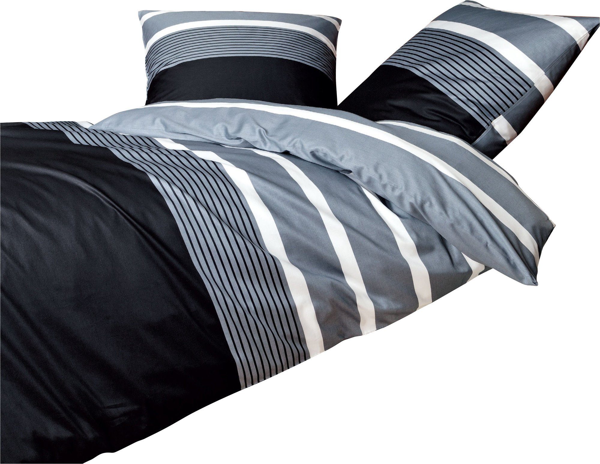 Janine Bettwäsche Bettwäsche, Mako-Satin, Streifen