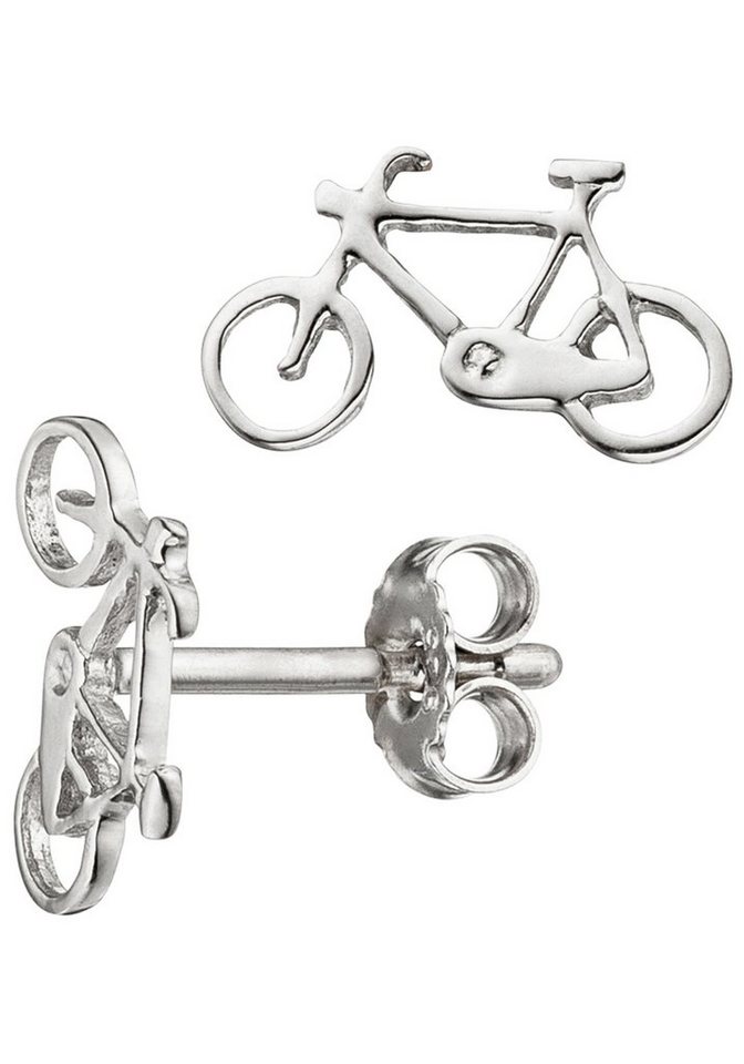 JOBO Paar Ohrstecker Fahrrad, 925 Silber