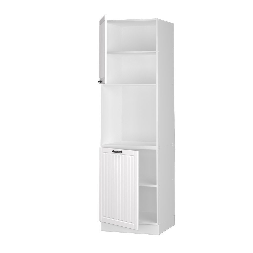 Vicco Herdumbauschrank Fame-Line, Weiß Landhaus/Weiß, 60 cm offen (1-St) – Bild 5 von 5