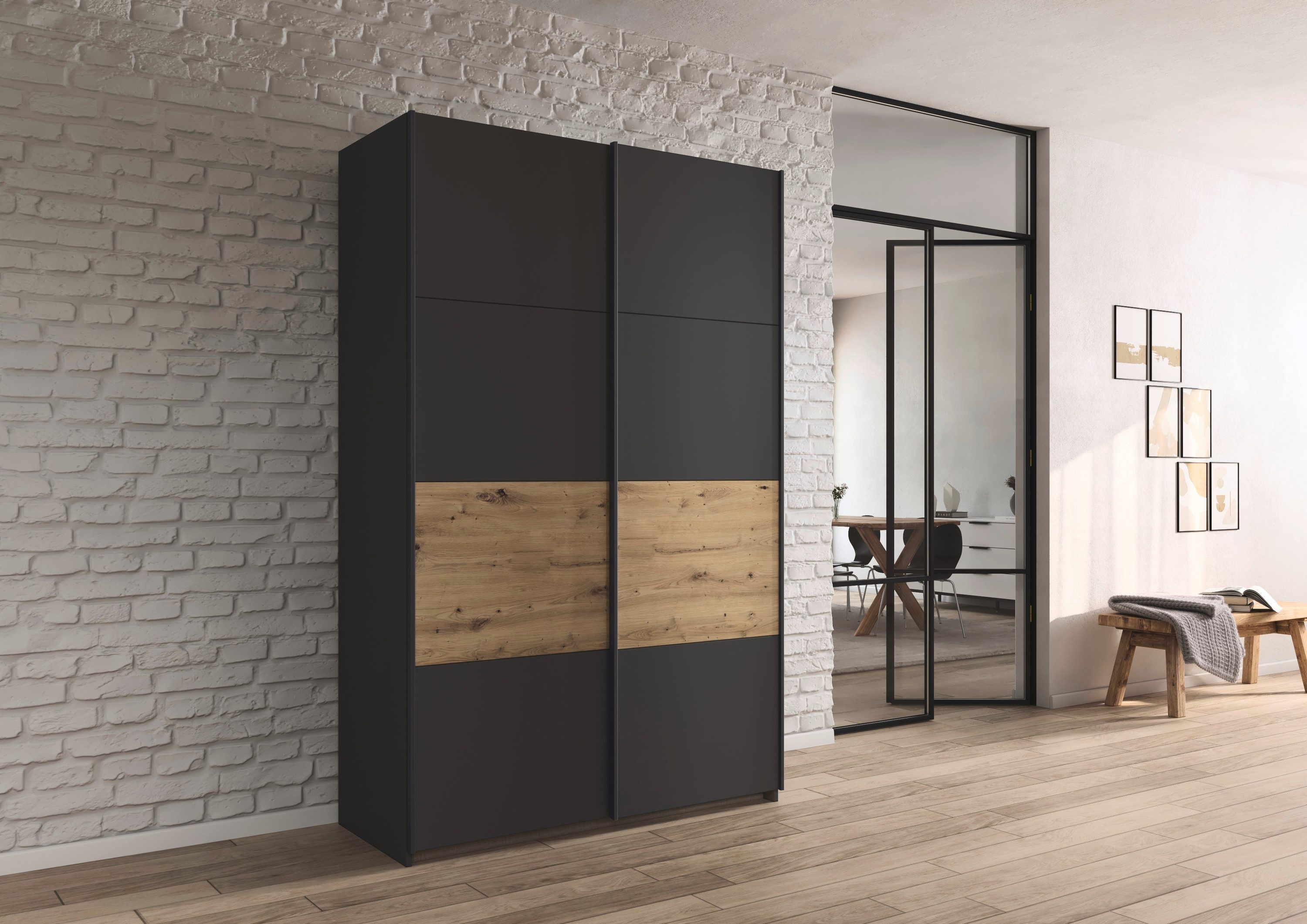 rauch Schwebetürenschrank Kleiderschrank Schrank Garderobe Schlafzimmerschr günstig online kaufen