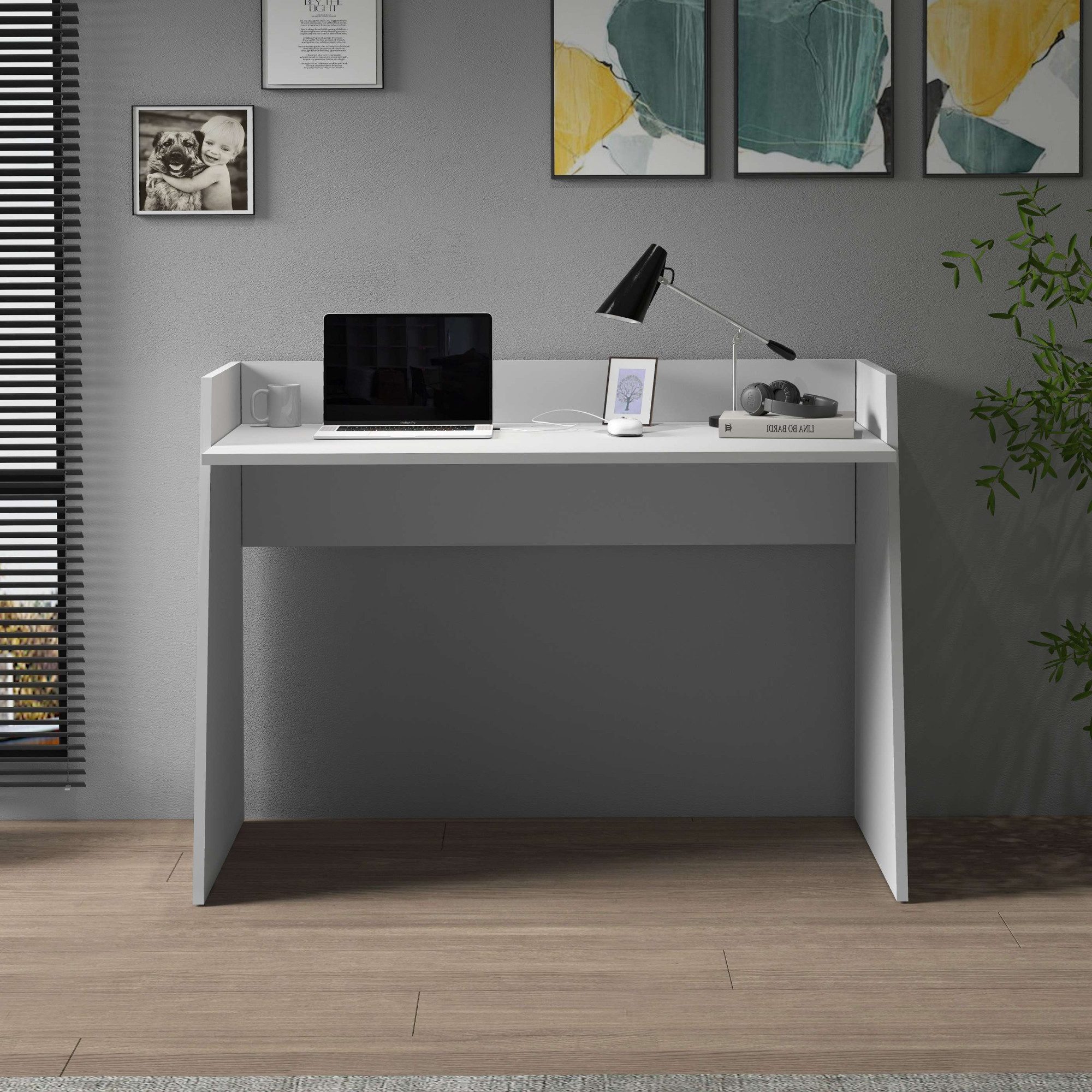 Home affaire Schreibtisch Vega, Schreibtisch, kleiner Computertisch, Bürotisch für Büro (1-St), mit 2 Diagonalseit, Arbeitsplatte Breite 100 cm