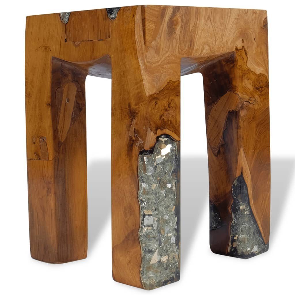 vidaXL Hocker Hocker Massivholz Teak und Harz (1 St)