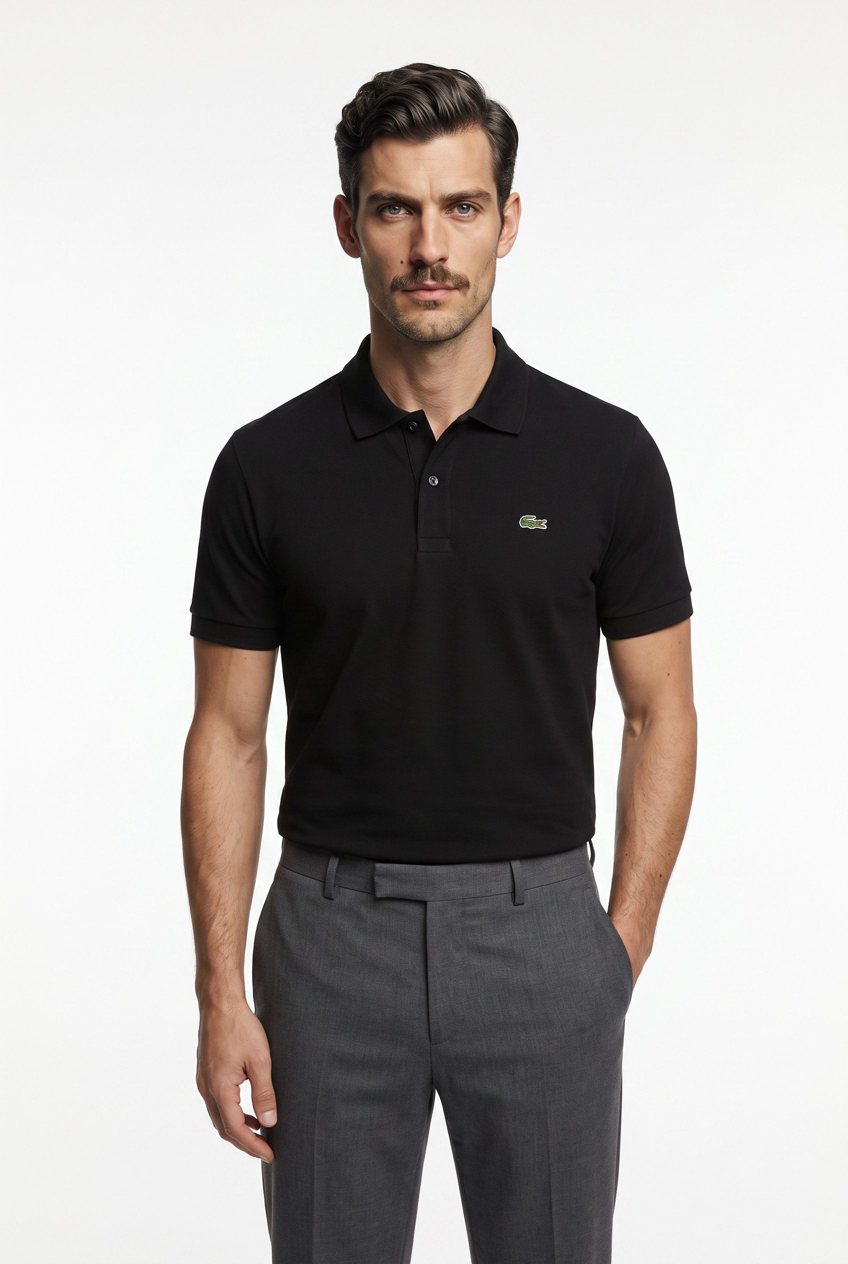 Lacoste Poloshirt Polokragen, Jersey-Qualität, gesticktes Krokodil auf der Brust