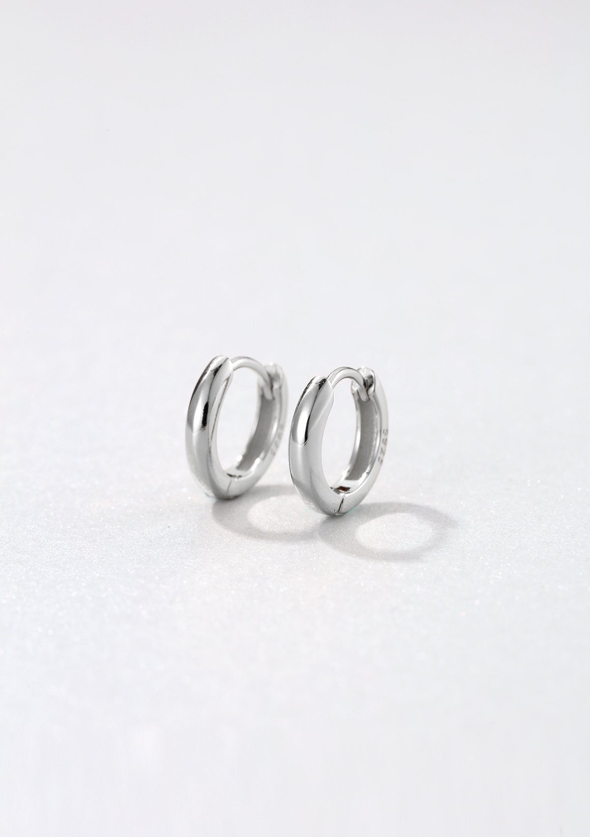 Hey Happiness Paar Creolen Herren Silber 925, 18K vergoldet, Basic kleine Ohrringe Silber 925, hyppoallergen