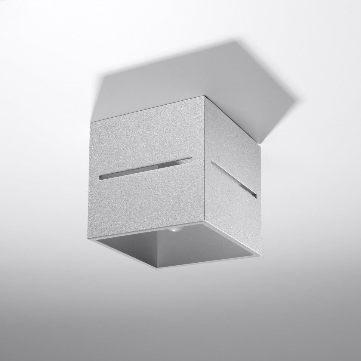 SOLLUX lighting Deckenleuchte Deckenleuchte Lobo Grau, Nicht enthalten