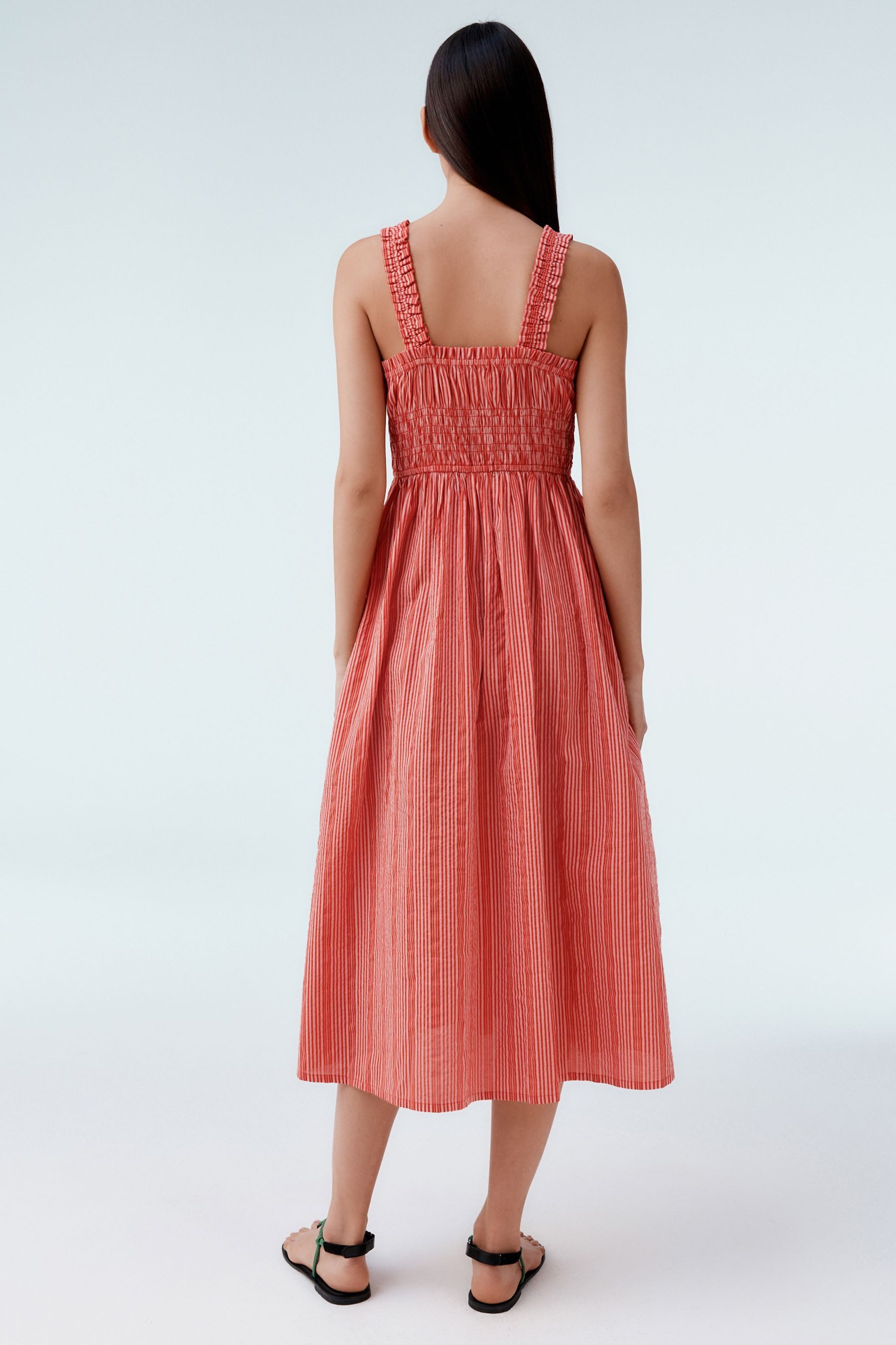 Next Midikleid Midi-Trägerkleid mit Bindedetail vorne, günstig online kaufen