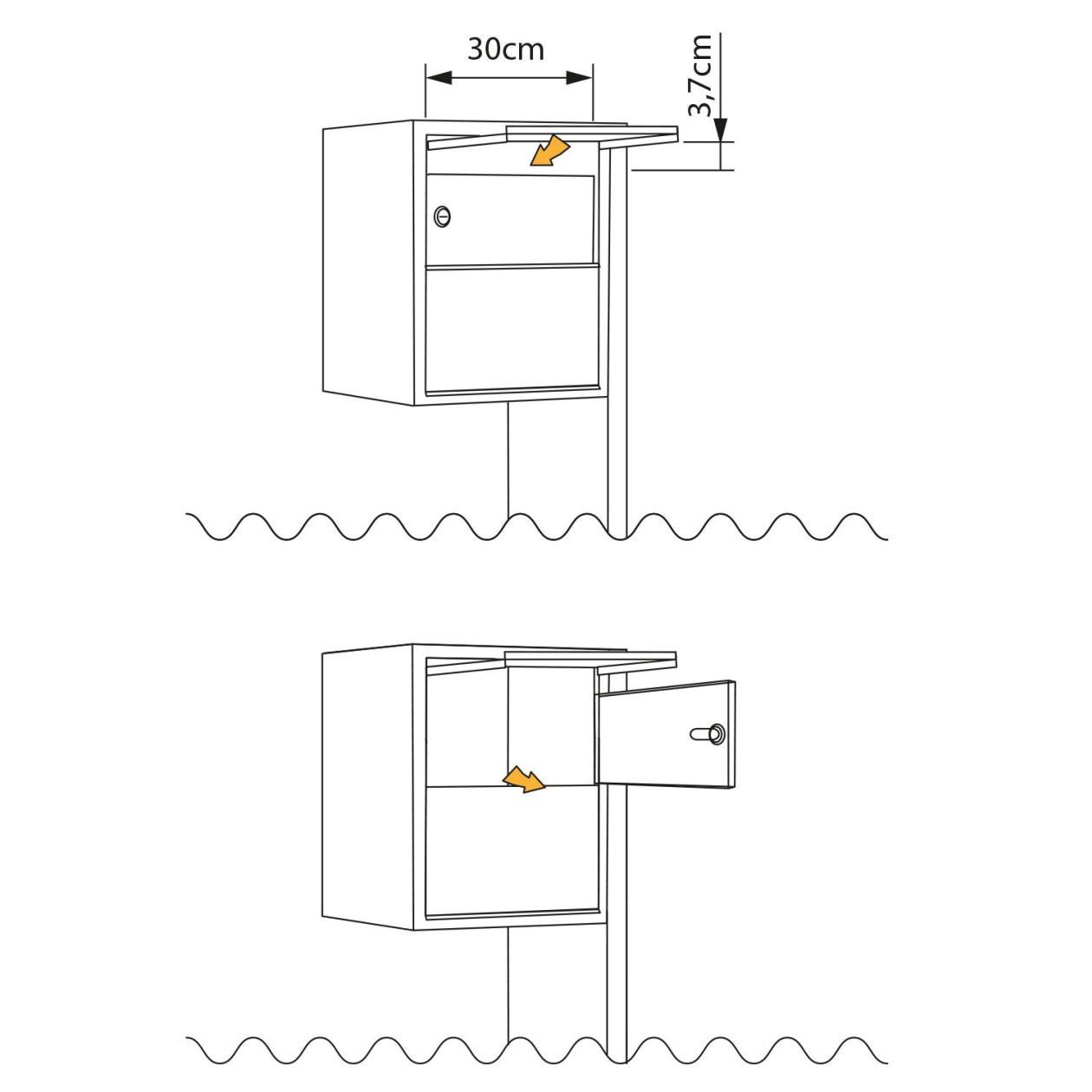 Hermes for Schwarz Bravios Two Briefkastenanlage Briefkasten